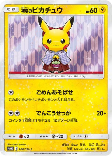 ピカチュウ(208/SM-P 袴姿のピカチュウ スペシャルBOX ポケモンセンタートウキョーDX)